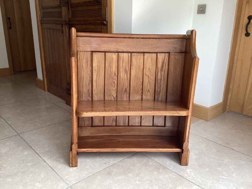 Victorian pitch pine bench pew View VII