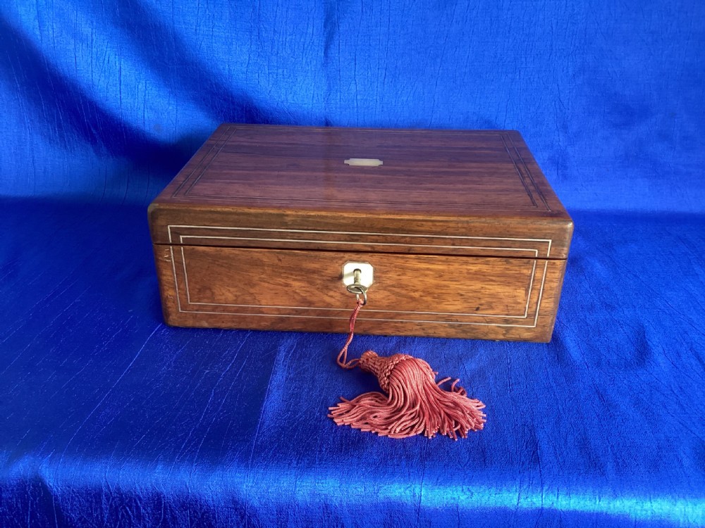 Victorian rosewood writing slope