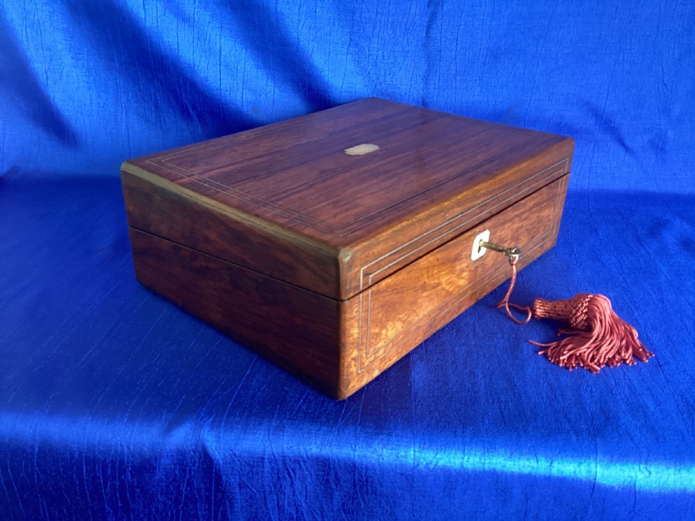 Victorian rosewood writing slope View II