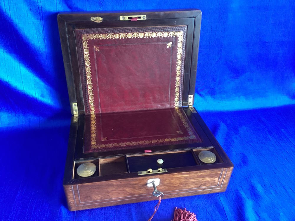 Victorian rosewood writing slope View III