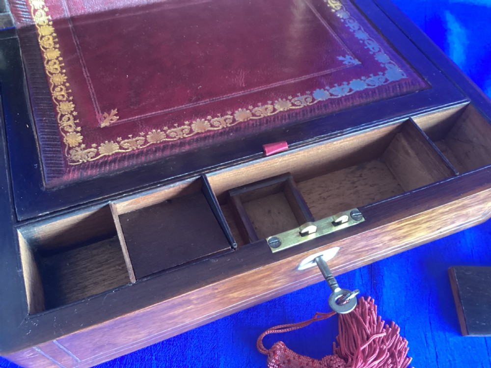 Victorian rosewood writing slope View IV