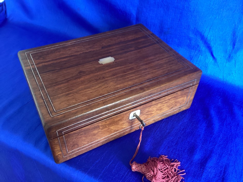 Victorian rosewood writing slope View X
