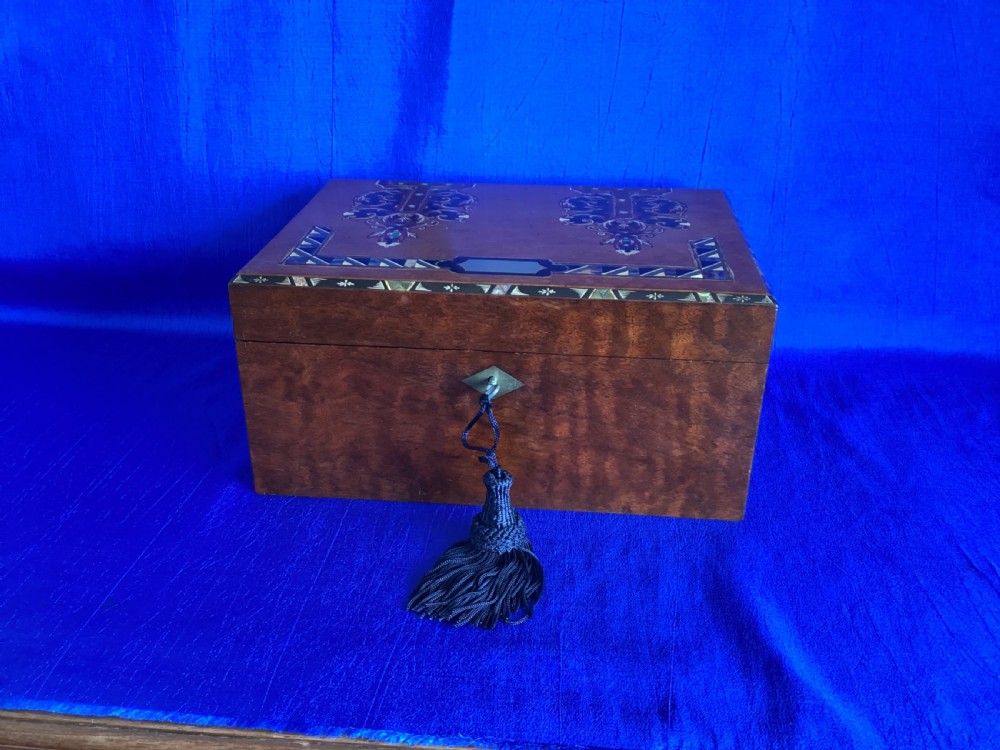 Victorian wooden jewellery box View X