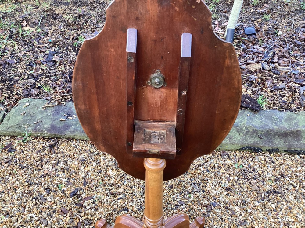 Victorian walnut tilt top chess table View VII
