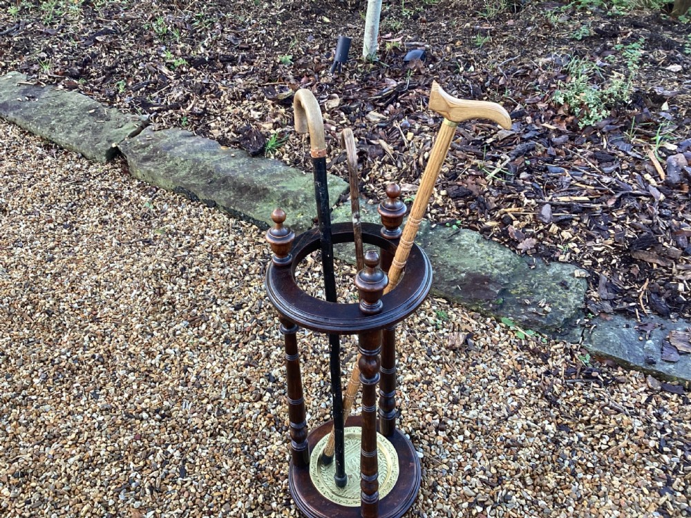 Victorian walnut  stick stand View VI