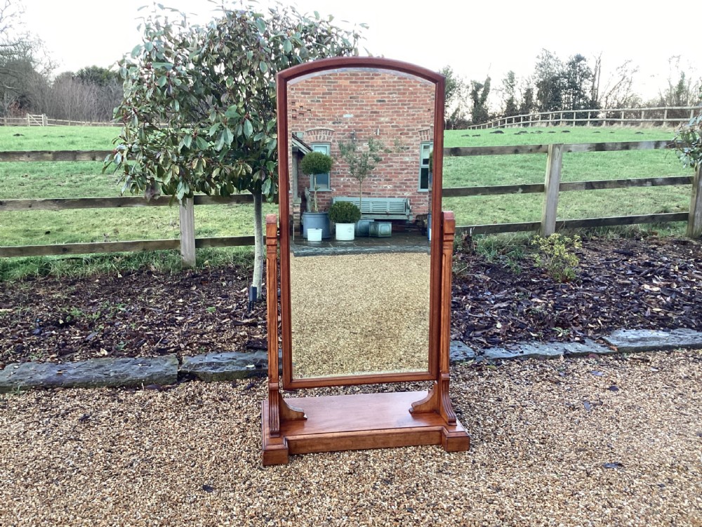Victorian mahogany cheval dressing mirror