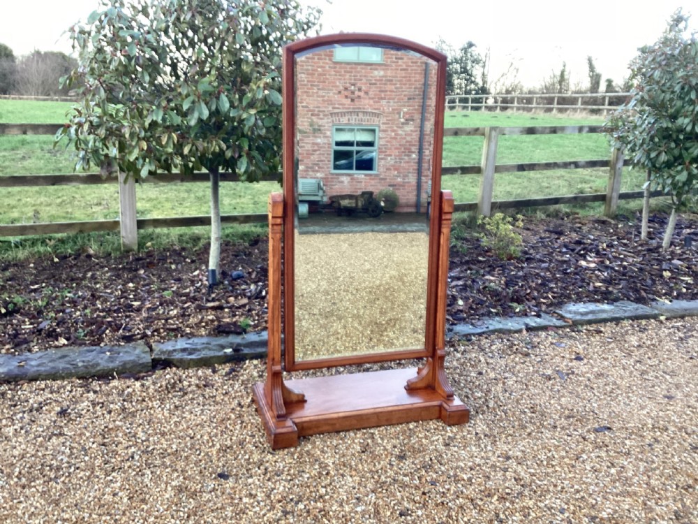 Victorian mahogany cheval dressing mirror View II