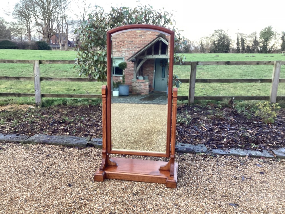 Victorian mahogany cheval dressing mirror View III