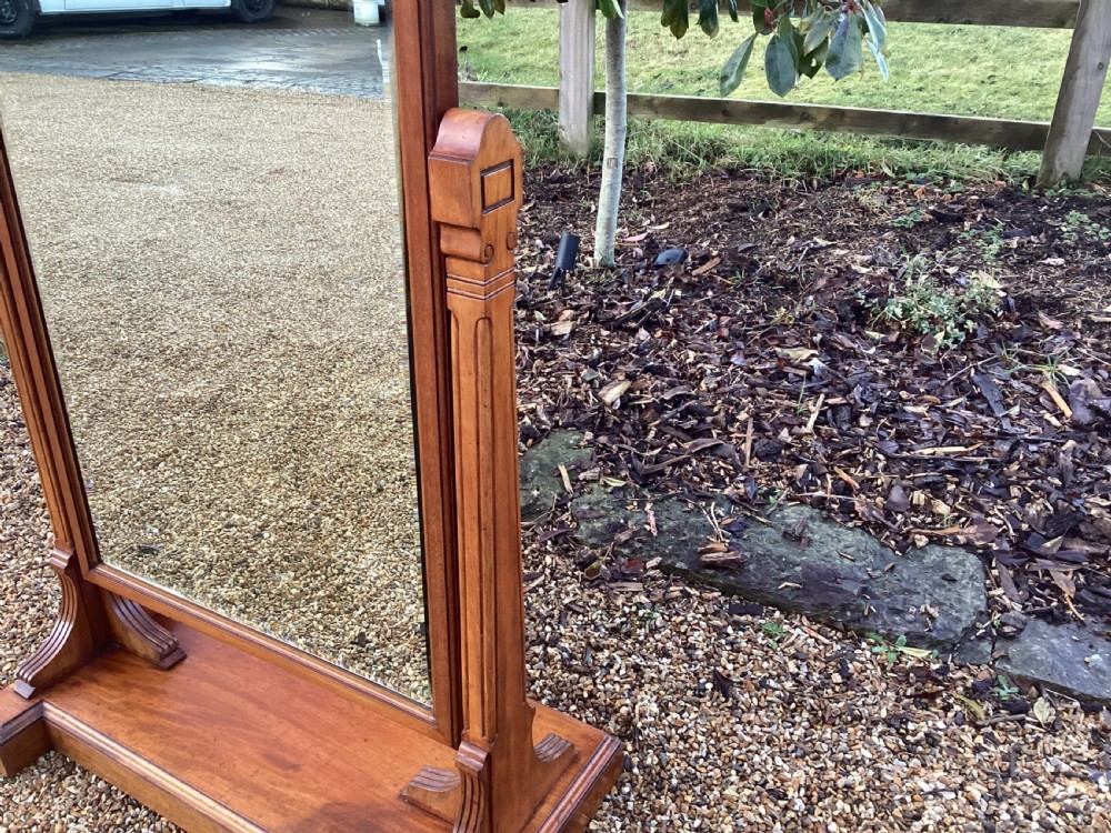 Victorian mahogany cheval dressing mirror View VII