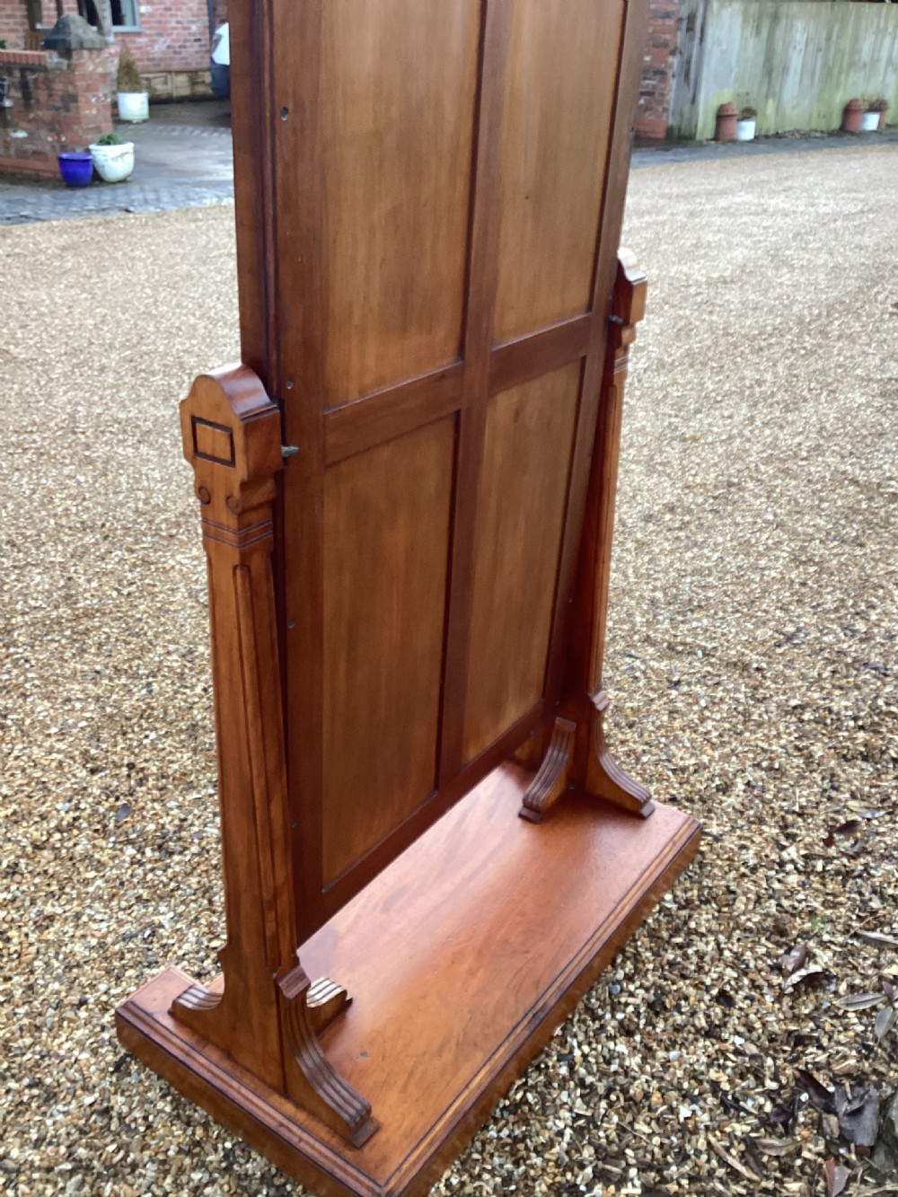 Victorian mahogany cheval dressing mirror View XII