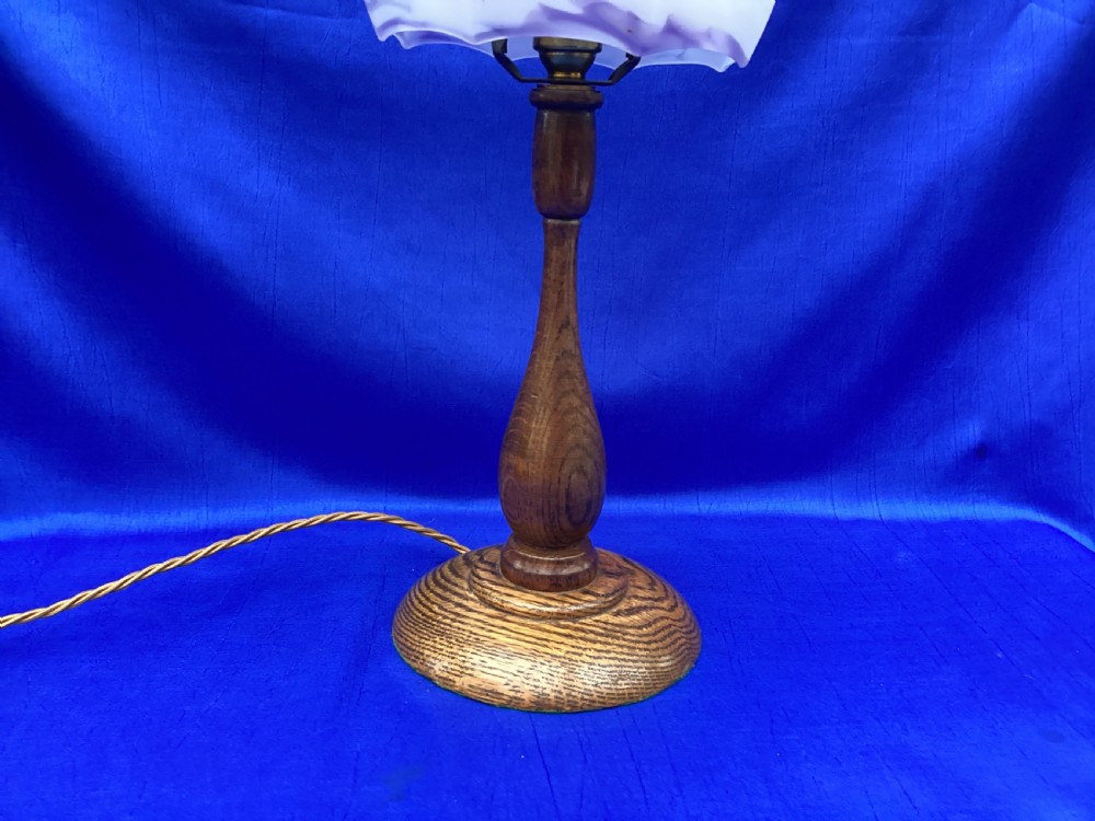Antique pair of oak bedside lights View VII