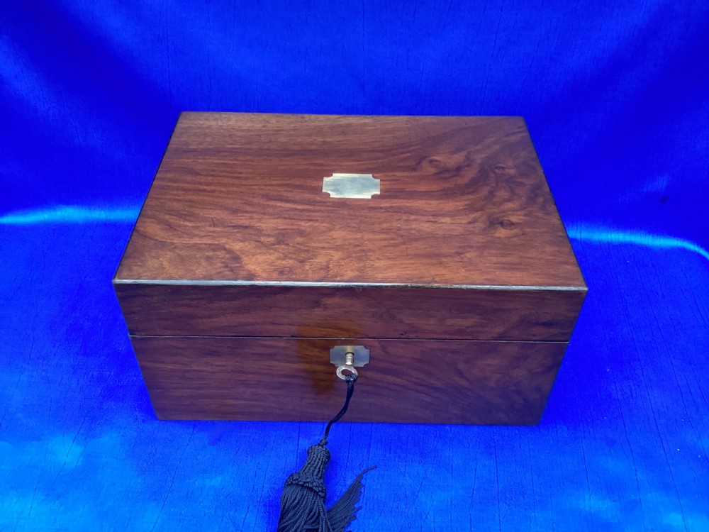 Victorian mahogany keepsake box View XI