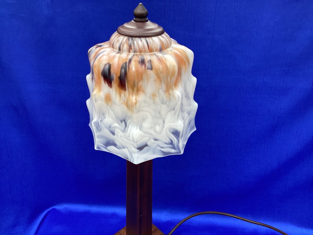 Art Deco parquetry table lamp View II