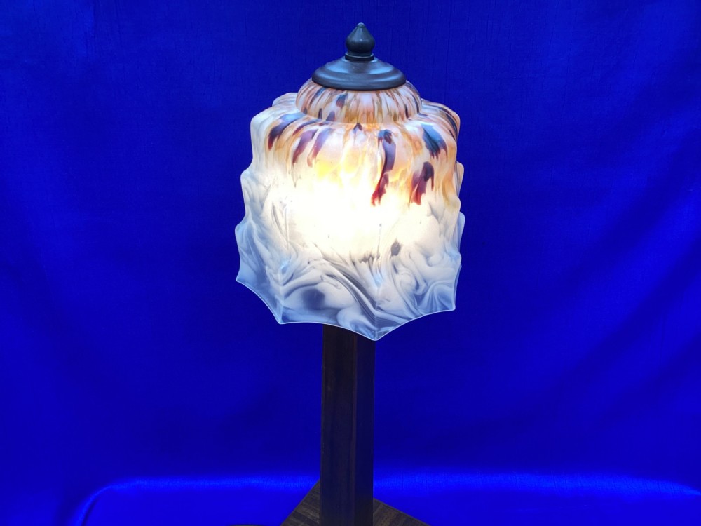 Art Deco parquetry table lamp View III