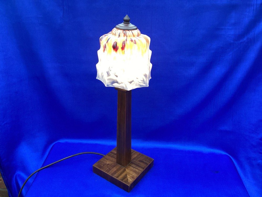 Art Deco parquetry table lamp View VII