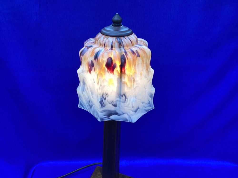 Art Deco parquetry table lamp View VIII