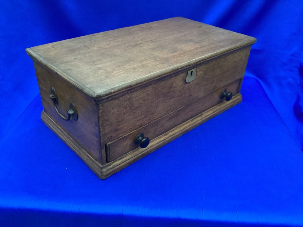 Victorian oak tool box chest View VII