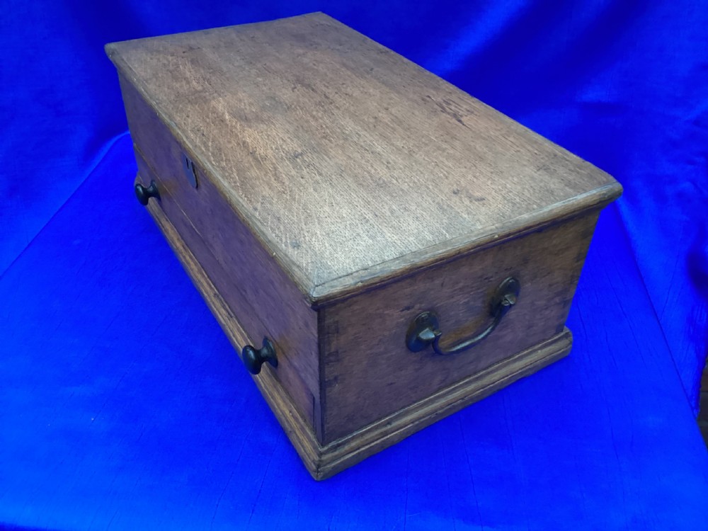 Victorian oak tool box chest View VIII
