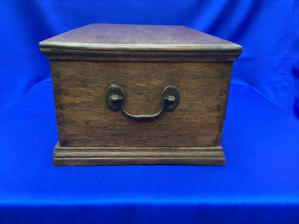 Victorian oak tool box chest View IX