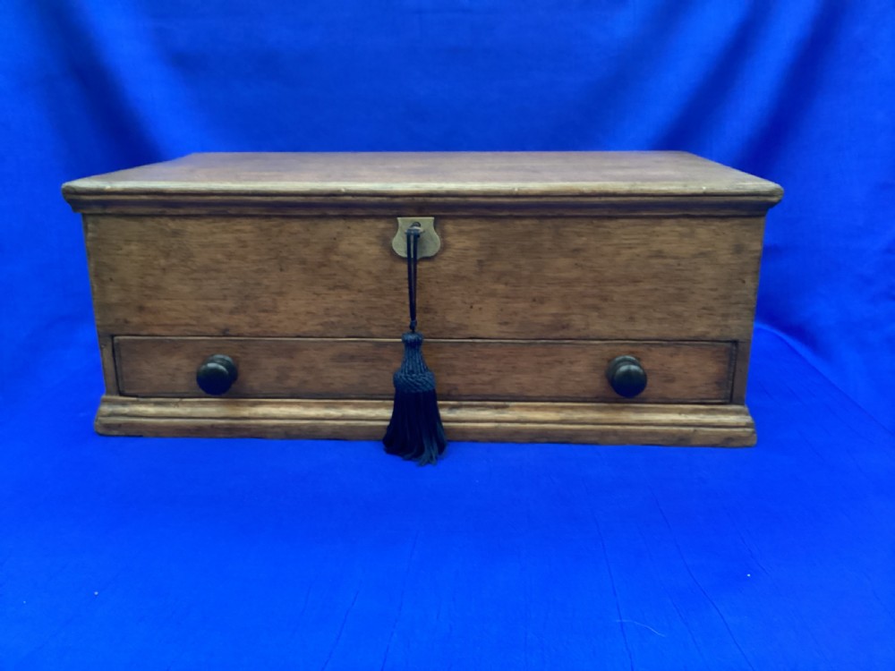 Victorian oak tool box chest View XI