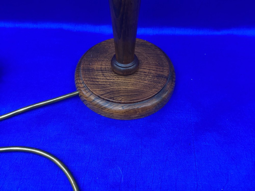 Antique oak table lamp View VII