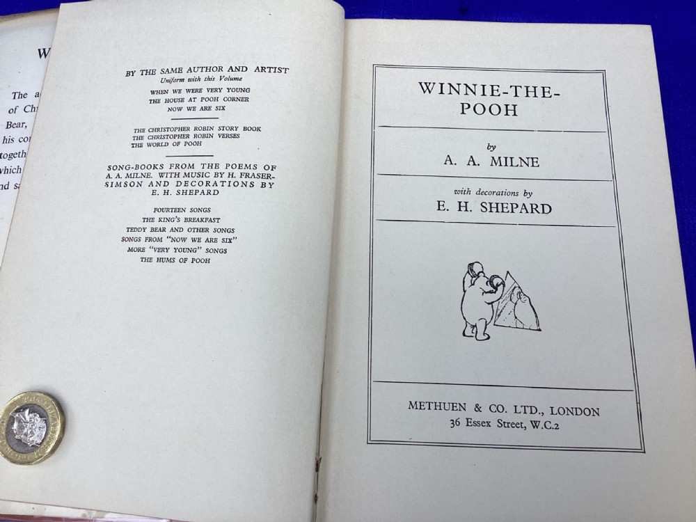 Winnie the Pooh AA Milne books 1920’s View VIII