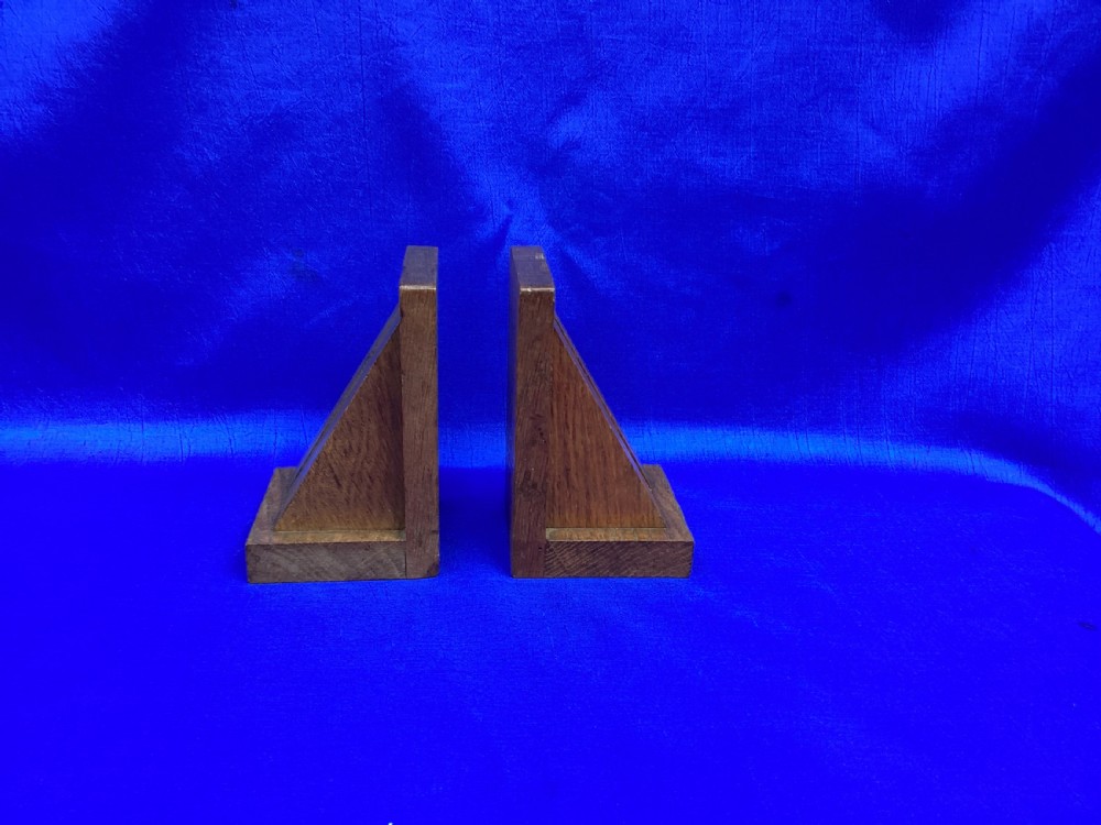 Antique Gordon Russell oak book ends