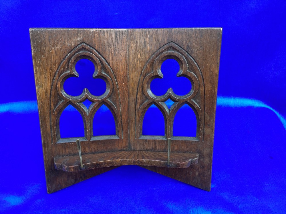 Antique oak Arts and Crafts book stand