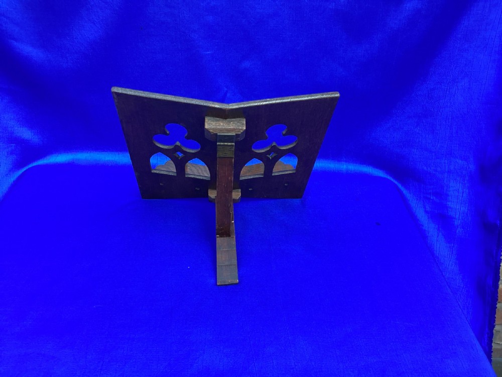Antique oak Arts and Crafts book stand View III