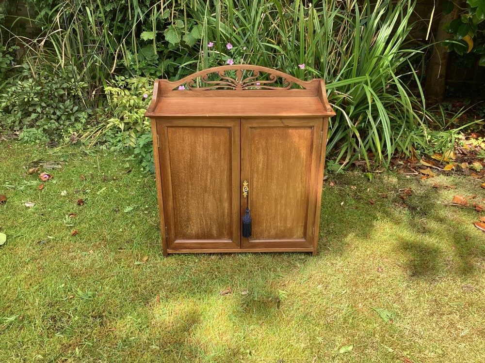 Arts and Crafts mahogany wall cupboard