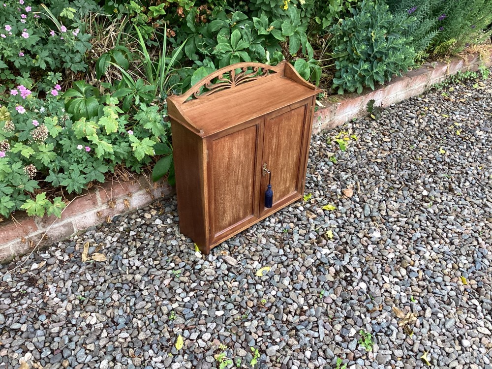 Arts and Crafts mahogany wall cupboard View III