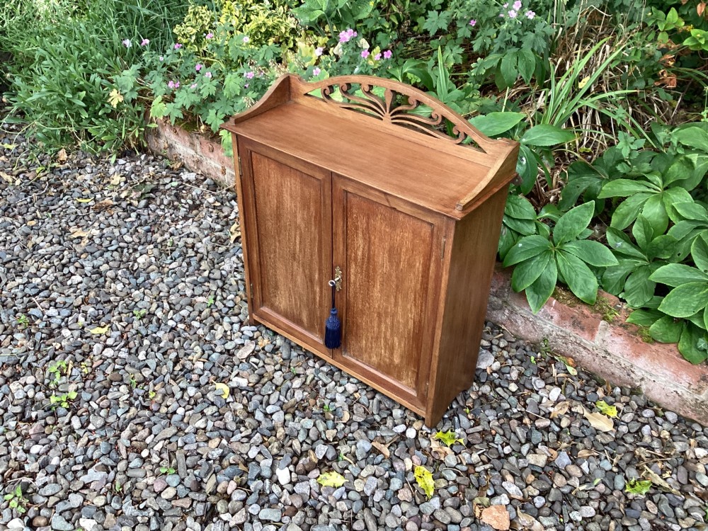 Arts and Crafts mahogany wall cupboard View IV