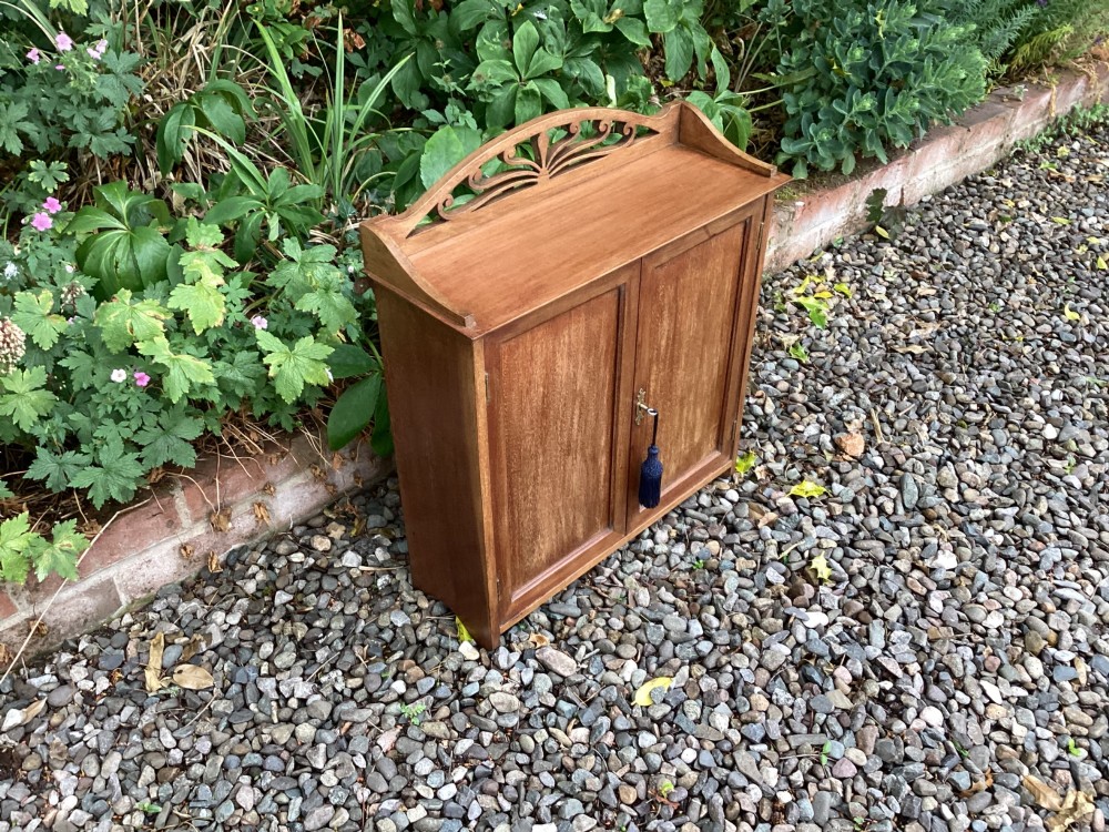 Arts and Crafts mahogany wall cupboard View V