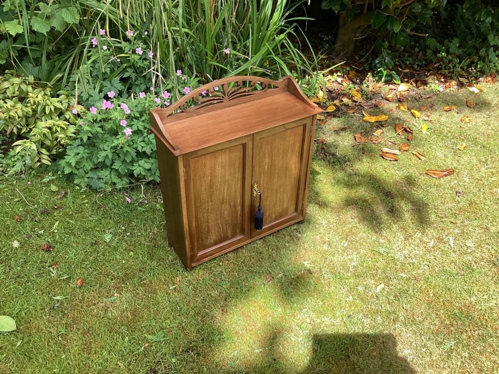 Arts and Crafts mahogany wall cupboard View VI