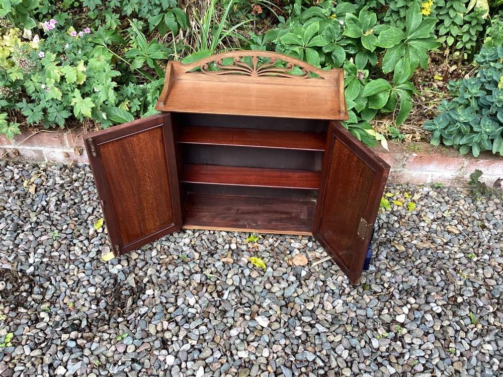 Arts and Crafts mahogany wall cupboard View VII