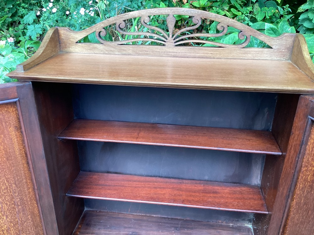 Arts and Crafts mahogany wall cupboard View VIII