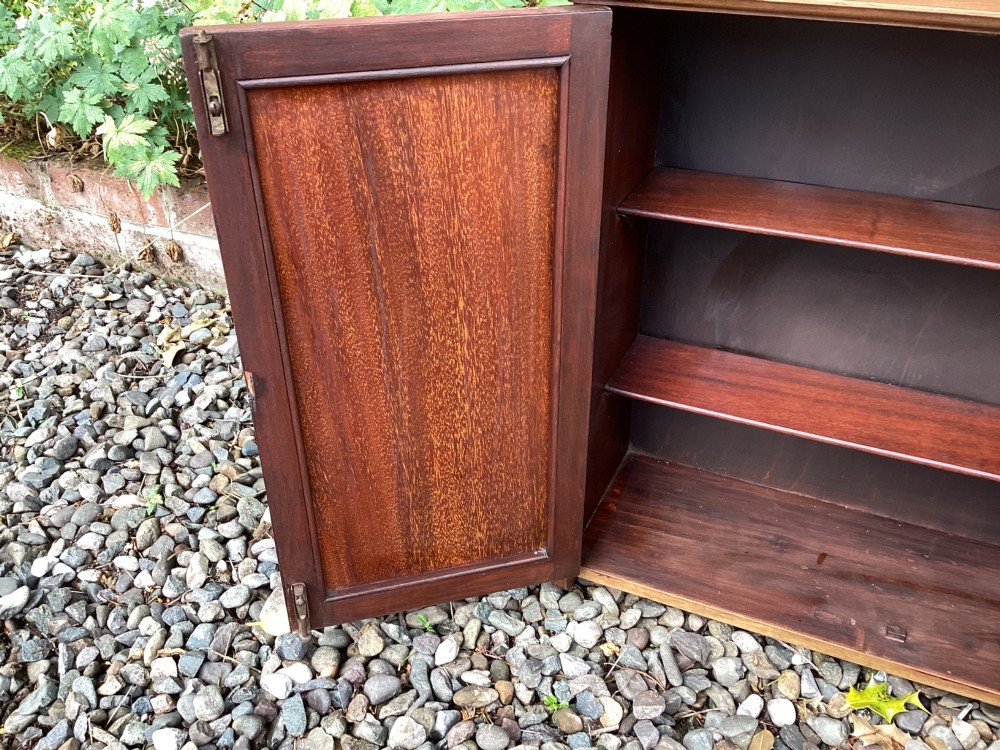 Arts and Crafts mahogany wall cupboard View IX