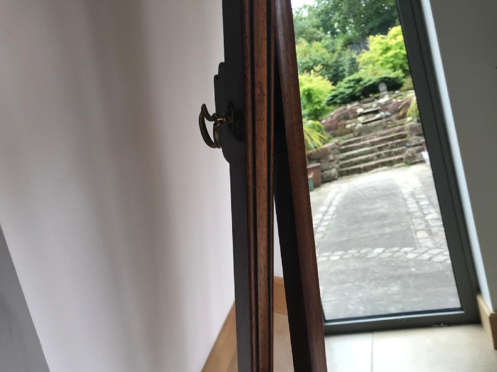 Edwardian mahogany cheval mirror View II