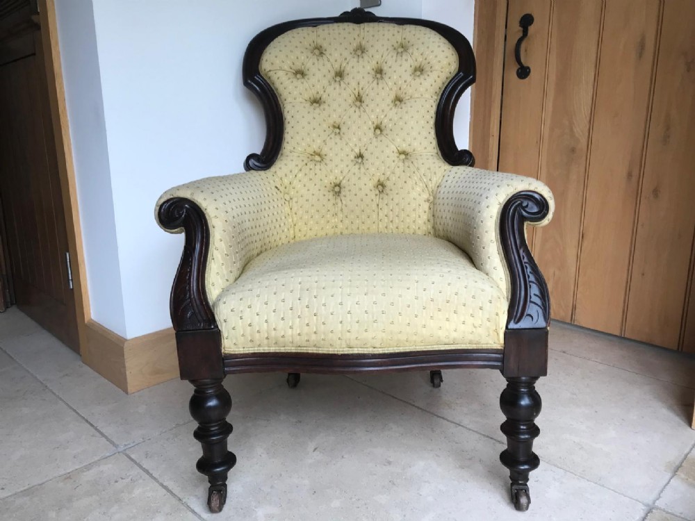 Victorian mahogany parlour chair
