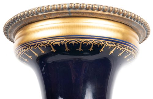 PAIR SEVRES STYLE PORCELAIN VASES CIRCA 1920 - ADDITIONAL PHOTO 11