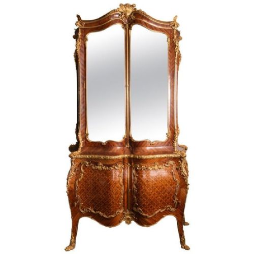 LARGE IMPOSING LOUIS XVI STYLE VITRINE CIRCA 1880