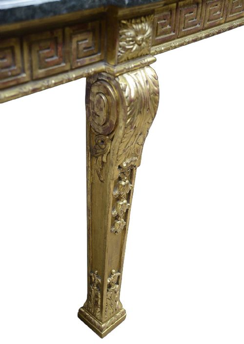 CLASSICAL ADAM INFLUENCED CAREVD GILTWOOD CONSOLE TABLE BY CHARLES TOZER LONDON CIRCA 1900 - ADDITIONAL PHOTO 1