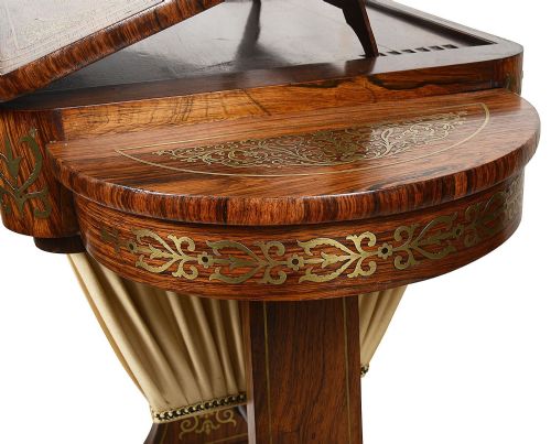 REGENCY PERIOD BRASS INLAID SIDE TABLE ATTRIBUTED TO JOHN MACLEAN CIRCA 1820 - ADDITIONAL PHOTO 7