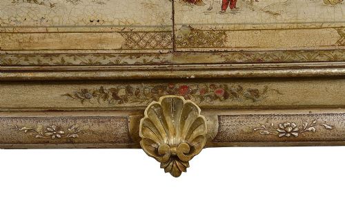 CHINOSERIE LACQUER CABINET ON STAND CIRCA 1900 - ADDITIONAL PHOTO 3