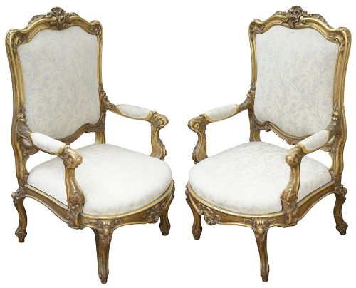 RARE LOUIS XVI STYLE FRENCH GILT WOOD SALON SUITE 1880 - ADDITIONAL PHOTO 4