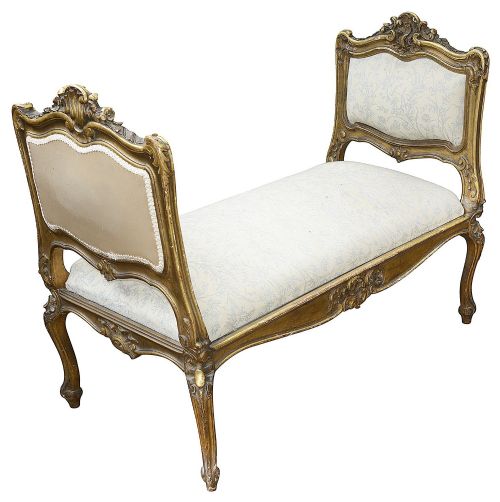 RARE LOUIS XVI STYLE FRENCH GILT WOOD SALON SUITE 1880 - ADDITIONAL PHOTO 5