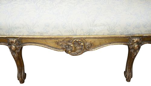 RARE LOUIS XVI STYLE FRENCH GILT WOOD SALON SUITE 1880 - ADDITIONAL PHOTO 7