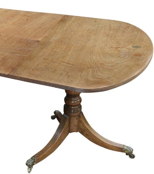 REGENCY PERIOD MAHOGANY TWIN PEDESTAL DINING TABLE 1820 - ADDITIONAL PHOTO 1