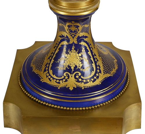 LARGE PAIR LATE 19TH CENTURY SEVRES STYLE PORCELAIN VASE - ADDITIONAL PHOTO 6