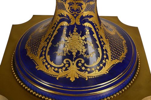 LARGE PAIR LATE 19TH CENTURY SEVRES STYLE PORCELAIN VASE - ADDITIONAL PHOTO 11